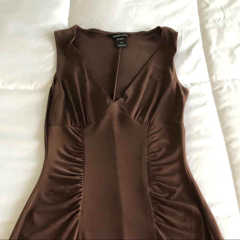 Brown tight fitting cocktail dress!